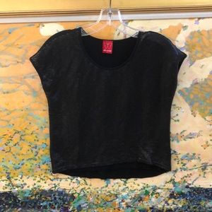Ella Moss girls size 10 black sequins top.